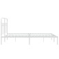 vidaXL Bettgestell mit Kopfteil Metall Weiß 140x190 cm vidaXL Bettgestell mit Kopfteil Metall Weiß 140x190 cm