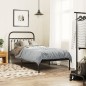 vidaXL Bettgestell mit Kopfteil Metall Schwarz 90x190 cm vidaXL Bettgestell mit Kopfteil Metall Schwarz 90x190 cm