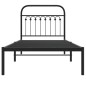 vidaXL Bettgestell mit Kopfteil Metall Schwarz 90x190 cm vidaXL Bettgestell mit Kopfteil Metall Schwarz 90x190 cm