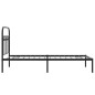 vidaXL Bettgestell mit Kopfteil Metall Schwarz 90x190 cm vidaXL Bettgestell mit Kopfteil Metall Schwarz 90x190 cm