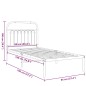 vidaXL Bettgestell mit Kopfteil Metall Schwarz 90x190 cm vidaXL Bettgestell mit Kopfteil Metall Schwarz 90x190 cm