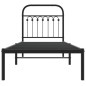 vidaXL Bettgestell mit Kopfteil Metall Schwarz 75x190 cm vidaXL Bettgestell mit Kopfteil Metall Schwarz 75x190 cm