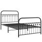 vidaXL Bettgestell mit Kopf- und Fußteil Metall Schwarz 107x203 cm vidaXL Bettgestell mit Kopf- und Fußteil Metall Schwarz 107x203 cm