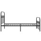 vidaXL Bettgestell mit Kopf- und Fußteil Metall Schwarz 107x203 cm vidaXL Bettgestell mit Kopf- und Fußteil Metall Schwarz 107x203 cm