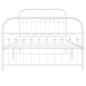 vidaXL Bettgestell mit Kopf- und Fußteil Metall Weiß 107x203 cm vidaXL Bettgestell mit Kopf- und Fußteil Metall Weiß 107x203 cm