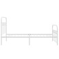 vidaXL Bettgestell mit Kopf- und Fußteil Metall Weiß 107x203 cm vidaXL Bettgestell mit Kopf- und Fußteil Metall Weiß 107x203 cm