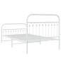 vidaXL Bettgestell mit Kopf- und Fußteil Metall Weiß 107x203 cm vidaXL Bettgestell mit Kopf- und Fußteil Metall Weiß 107x203 cm