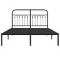 vidaXL Bettgestell mit Kopfteil Metall Schwarz 135x190 cm vidaXL Bettgestell mit Kopfteil Metall Schwarz 135x190 cm