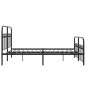 vidaXL Metallbett ohne Matratze mit Fußteil Schwarz 160x200 cm vidaXL Metallbett ohne Matratze mit Fußteil Schwarz 160x200 cm