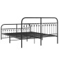 vidaXL Metallbett ohne Matratze mit Fußteil Schwarz 160x200 cm vidaXL Metallbett ohne Matratze mit Fußteil Schwarz 160x200 cm