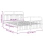 vidaXL Metallbett ohne Matratze mit Fußteil Schwarz 160x200 cm vidaXL Metallbett ohne Matratze mit Fußteil Schwarz 160x200 cm