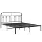 vidaXL Bettgestell mit Kopfteil Metall Schwarz 150x200 cm vidaXL Bettgestell mit Kopfteil Metall Schwarz 150x200 cm