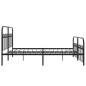 vidaXL Bettgestell mit Kopf- und Fußteil Metall Schwarz 183x213 cm vidaXL Bettgestell mit Kopf- und Fußteil Metall Schwarz 183x213 cm