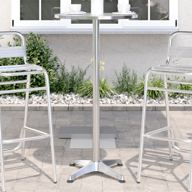 vidaXL Outdoor-Bartisch Höhenverstellbar Ø59,5x70/109,5 cm Aluminium vidaXL Outdoor-Bartisch Höhenverstellbar Ø59,5x70/109,5 cm Aluminium