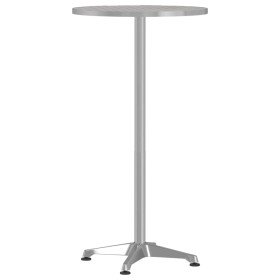 vidaXL Outdoor-Bartisch Höhenverstellbar Ø59,5x70/109,5 cm Aluminium