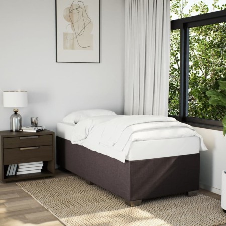 vidaXL Bettgestell Dunkelbraun 80x200 cm Stoff