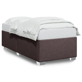 vidaXL Bettgestell Dunkelbraun 80x200 cm Stoff