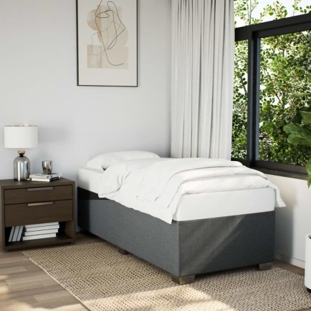 vidaXL Bettgestell Dunkelgrau 80x200 cm Stoff
