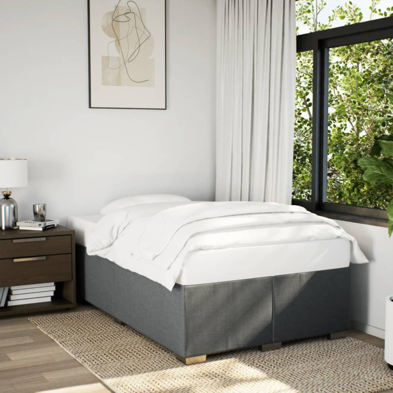 vidaXL Bettgestell Dunkelgrau 120x190 cm Stoff vidaXL Bettgestell Dunkelgrau 120x190 cm Stoff