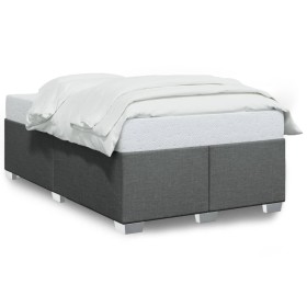 vidaXL Bettgestell Dunkelgrau 120x190 cm Stoff