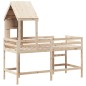 vidaXL Hochbett mit Leiter und Dach 90x200 cm Massivholz Kiefer vidaXL Hochbett mit Leiter und Dach 90x200 cm Massivholz Kiefer