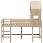 vidaXL Hochbett mit Leiter und Dach 90x190 cm Massivholz Kiefer vidaXL Hochbett mit Leiter und Dach 90x190 cm Massivholz Kiefer