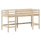 vidaXL Hochbett mit Leiter und Dach 90x190 cm Massivholz Kiefer vidaXL Hochbett mit Leiter und Dach 90x190 cm Massivholz Kiefer
