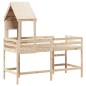 vidaXL Hochbett mit Leiter und Dach 90x190 cm Massivholz Kiefer vidaXL Hochbett mit Leiter und Dach 90x190 cm Massivholz Kiefer