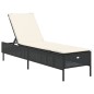 vidaXL Sonnenliegen mit Auflagen 2 Stk. Schwarz Poly Rattan vidaXL Sonnenliegen mit Auflagen 2 Stk. Schwarz Poly Rattan