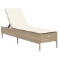 vidaXL Sonnenliegen mit Auflagen 2 Stk. Beige Poly Rattan vidaXL Sonnenliegen mit Auflagen 2 Stk. Beige Poly Rattan