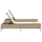 vidaXL Sonnenliegen mit Auflagen 2 Stk. Beige Poly Rattan vidaXL Sonnenliegen mit Auflagen 2 Stk. Beige Poly Rattan