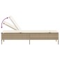 vidaXL Sonnenliegen mit Auflagen 2 Stk. Beige Poly Rattan vidaXL Sonnenliegen mit Auflagen 2 Stk. Beige Poly Rattan