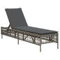 vidaXL Sonnenliegen mit Auflagen 2 Stk. Grau Poly Rattan vidaXL Sonnenliegen mit Auflagen 2 Stk. Grau Poly Rattan