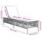vidaXL Sonnenliegen mit Auflagen 2 Stk. Grau Poly Rattan vidaXL Sonnenliegen mit Auflagen 2 Stk. Grau Poly Rattan
