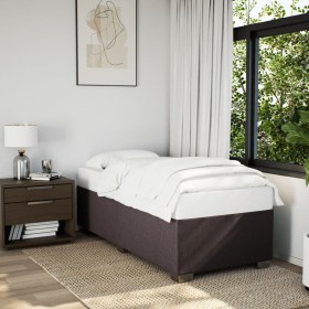 vidaXL Bettgestell Dunkelbraun 100x200 cm Stoff