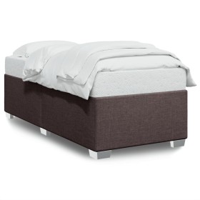 vidaXL Bettgestell Dunkelbraun 90x190 cm Stoff