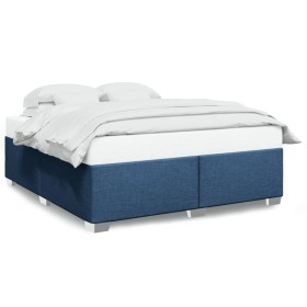 vidaXL Bettgestell ohne Matratze Blau 180x200 cm Stoff
