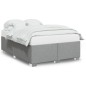 vidaXL Bettgestell ohne Matratze Hellgrau 160x200 cm Stoff vidaXL Bettgestell ohne Matratze Hellgrau 160x200 cm Stoff