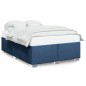 vidaXL Bettgestell ohne Matratze Blau 160x200 cm Stoff vidaXL Bettgestell ohne Matratze Blau 160x200 cm Stoff