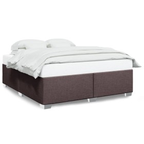 vidaXL Bettgestell ohne Matratze Dunkelbraun 200x200 cm Stoff