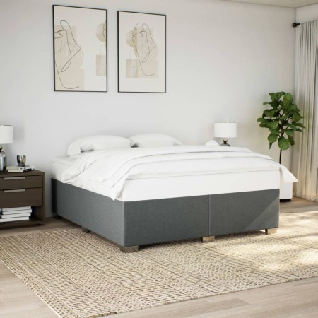 vidaXL Bettgestell ohne Matratze Dunkelgrau 200x200 cm Stoff