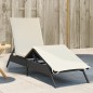 vidaXL Sonnenliege mit Auflage Schwarz Poly-Rattan vidaXL Sonnenliege mit Auflage Schwarz Poly-Rattan