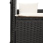 vidaXL Doppel-Sonnenliege mit Dach und Vorhängen Schwarz Poly-Rattan vidaXL Doppel-Sonnenliege mit Dach und Vorhängen Schwarz Poly-Rattan