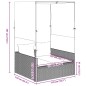 vidaXL Doppel-Sonnenliege mit Dach und Vorhängen Schwarz Poly-Rattan vidaXL Doppel-Sonnenliege mit Dach und Vorhängen Schwarz Poly-Rattan