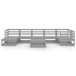 vidaXL 8-tlg. Garten-Lounge-Set Grau Kiefer Massivholz vidaXL 8-tlg. Garten-Lounge-Set Grau Kiefer Massivholz