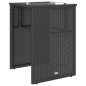 vidaXL 3-tlg. Bistro-Set mit Kissen Schwarz Poly Rattan vidaXL 3-tlg. Bistro-Set mit Kissen Schwarz Poly Rattan
