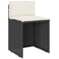 vidaXL 3-tlg. Bistro-Set mit Kissen Schwarz Poly Rattan vidaXL 3-tlg. Bistro-Set mit Kissen Schwarz Poly Rattan