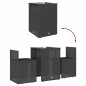 vidaXL 3-tlg. Bistro-Set mit Kissen Schwarz Poly Rattan vidaXL 3-tlg. Bistro-Set mit Kissen Schwarz Poly Rattan
