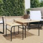 vidaXL Outdoor-Satztische 2 Stk. Braun und Schwarz Stahl vidaXL Outdoor-Satztische 2 Stk. Braun und Schwarz Stahl