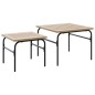 vidaXL Outdoor-Satztische 2 Stk. Braun und Schwarz Stahl vidaXL Outdoor-Satztische 2 Stk. Braun und Schwarz Stahl